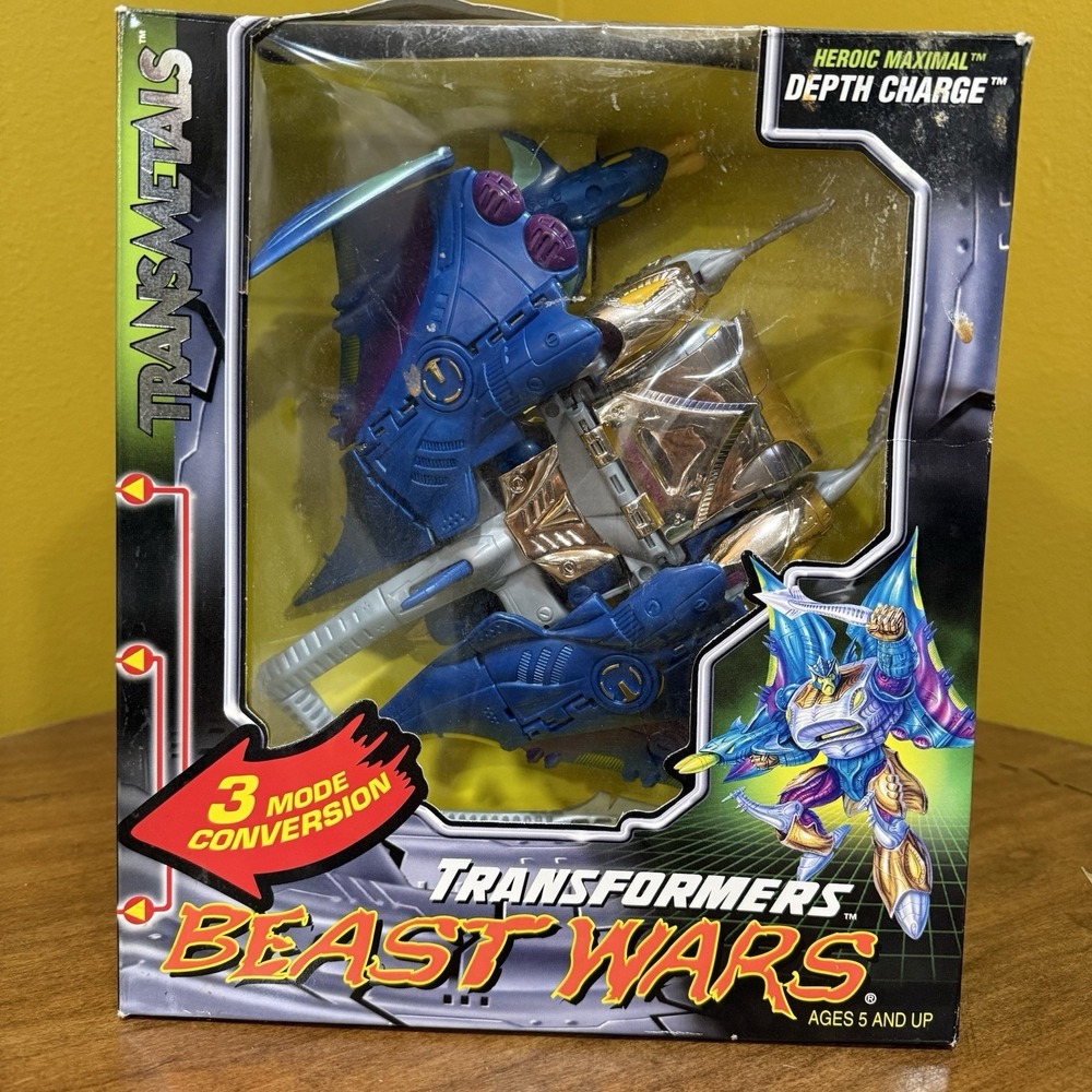 1998 Kenner Transformers Beast Wars Transmetals Depth Charge Complete With Box